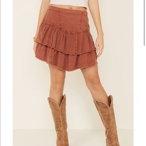 Free people ruffles in the sand skirt